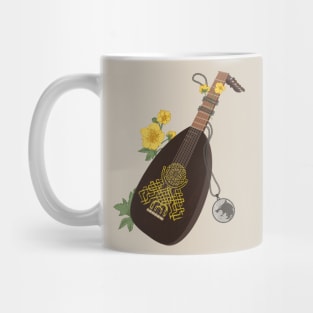 Lute, Medallion, and Buttercups Mug